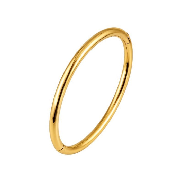 Bracelete liso fino aço inoxidável